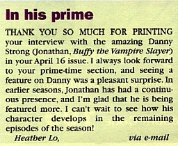 Soap Opera Weekly Letter
