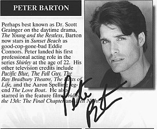 Autographed Peter Barton Pic